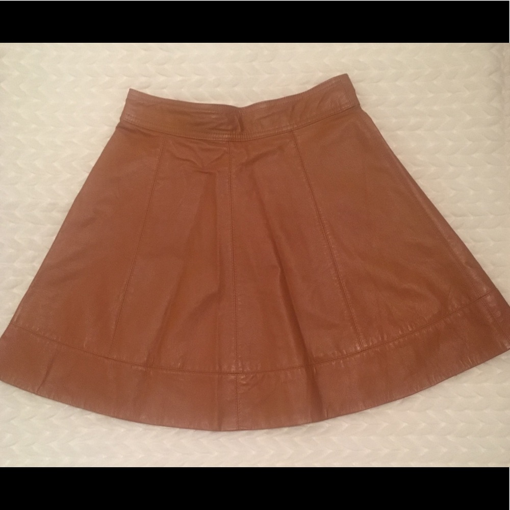 A-Line Leather Skirt